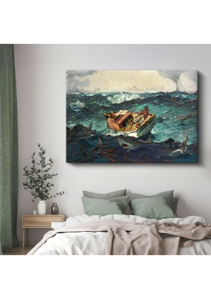 Winslow Homer - Körfez Akıntısı Kanvas Tablo