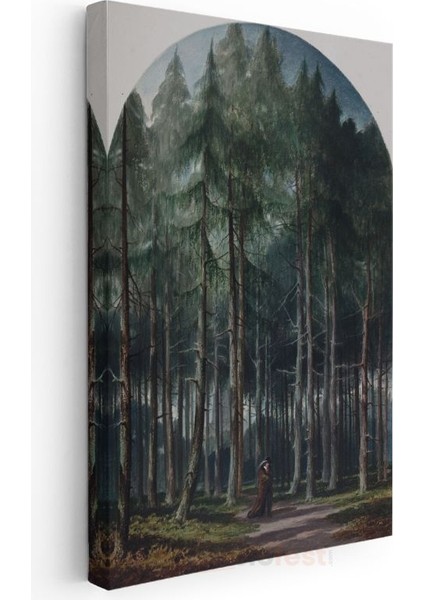 Caspar David Friedrich - Orman Derinlikleri Kanvas Tablo modelleri