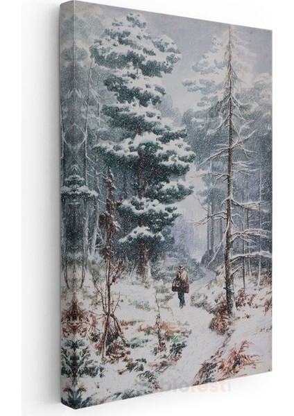 Ivan Shishkin - Kış Ormanında Yolculuk Kanvas Tablo