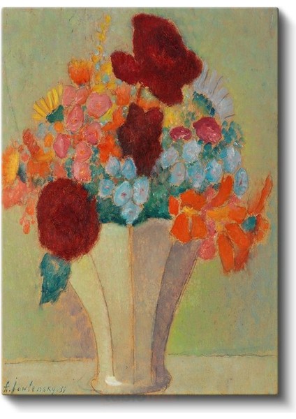 Odilon Redon - Renkli Çiçekler Kanvas Tablo