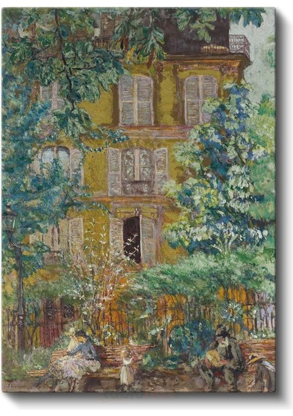 Edouard Vuillard - Sarı Ev ve Bahçe Kanvas Tablo