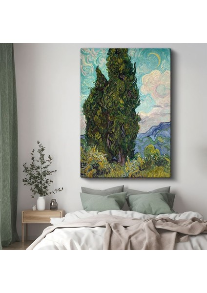 Vincent Van Gogh - Selvi Ağaçları Kanvas Tablo