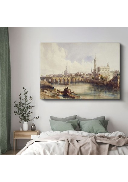 J.m.w. Turner - Dresden Şehir Manzarası Kanvas Tablo