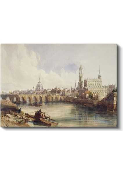 J.m.w. Turner - Dresden Şehir Manzarası Kanvas Tablo