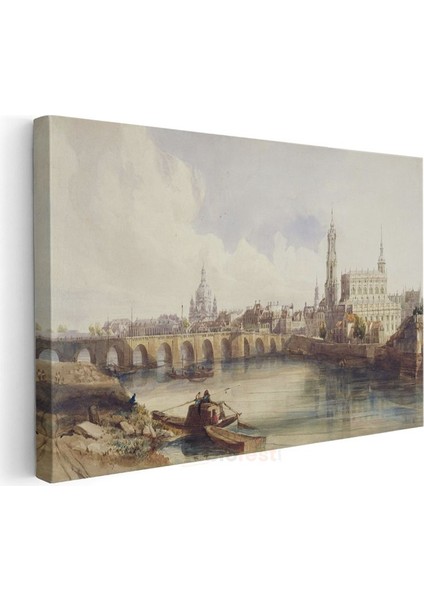 J.m.w. Turner - Dresden Şehir Manzarası Kanvas Tablo