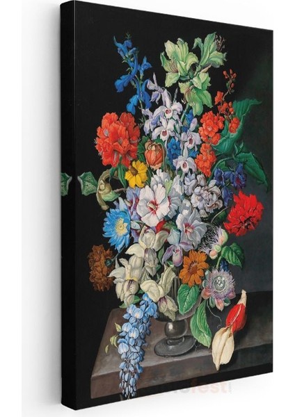 Jan Frans Van Dael - Renkli Çiçek Buketi Kanvas Tablo