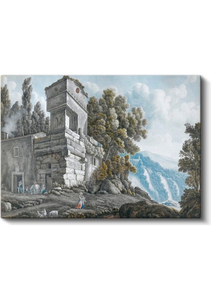 Jacob Philipp Hackert - Italyan Kırsal Manzarası Kanvas Tablo