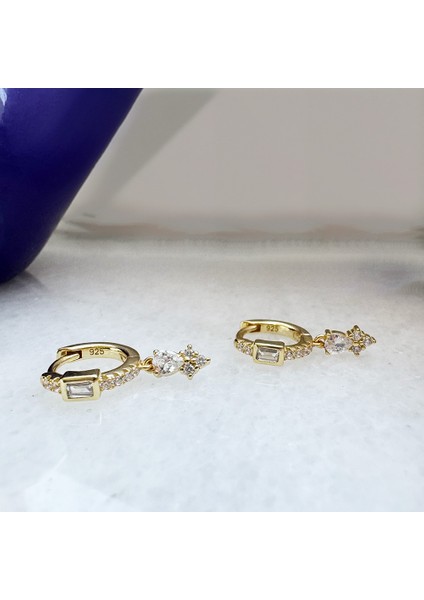 Sallantılı Gümüş Küpe MS3188, 925 Ayar Gümüş, Ithal Ürün