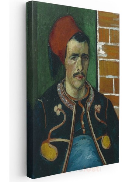 Vincent Van Gogh - Zuavlı Asker Portresi Kanvas Tablo