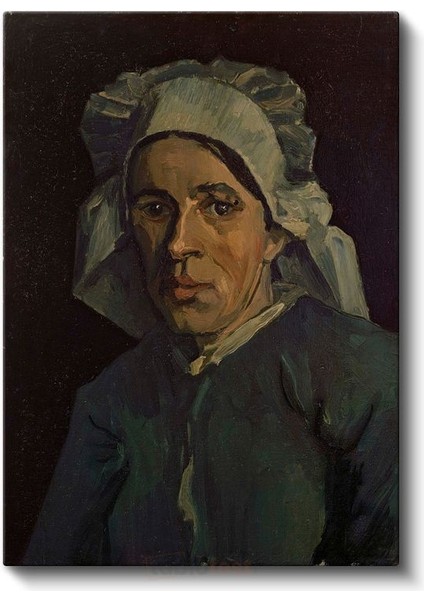 Vincent Van Gogh - Beyaz Başlıklı Kadın Portresi Kanvas Tablo fiyatları