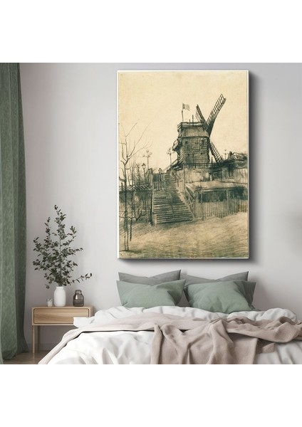 Vincent Van Gogh - Le Moulin De Blute-Fin Kanvas Tablo