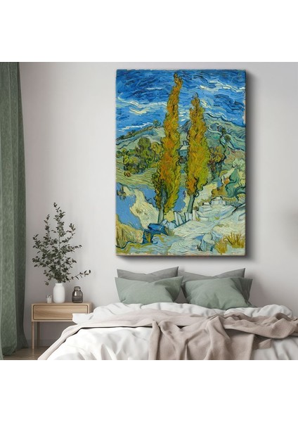 Vincent Van Gogh - Iki Selvi Ağacı Kanvas Tablo