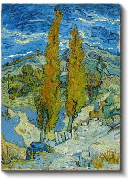Vincent Van Gogh - Iki Selvi Ağacı Kanvas Tablo fiyatları