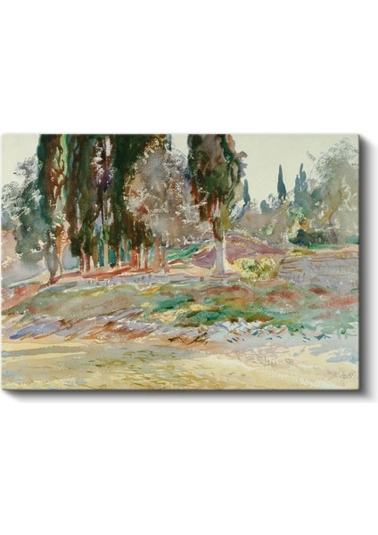 John Singer Sargent - Selvi Ağaçları Kanvas Tablo fiyatları