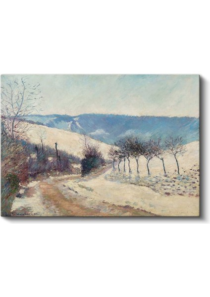 Blanche Hoschedé-Monet - Karlı Yol Manzarası Kanvas Tablo