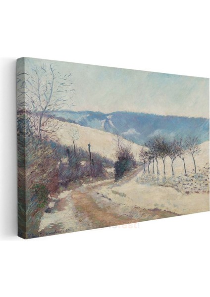 Blanche Hoschedé-Monet - Karlı Yol Manzarası Kanvas Tablo