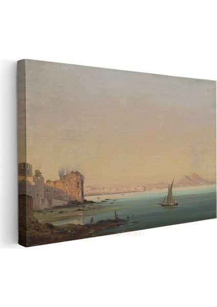 Claude Lorrain - Napoli Körfezi ve Vezüv Manzarası Kanvas Tablo modelleri
