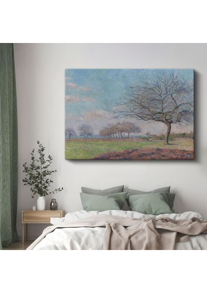 Blanche Hoschedé-Monet - Kış Ağacı Manzarası Kanvas Tablo