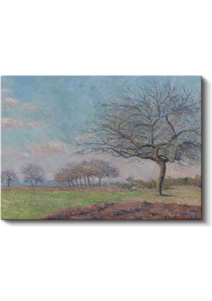 Blanche Hoschedé-Monet - Kış Ağacı Manzarası Kanvas Tablo