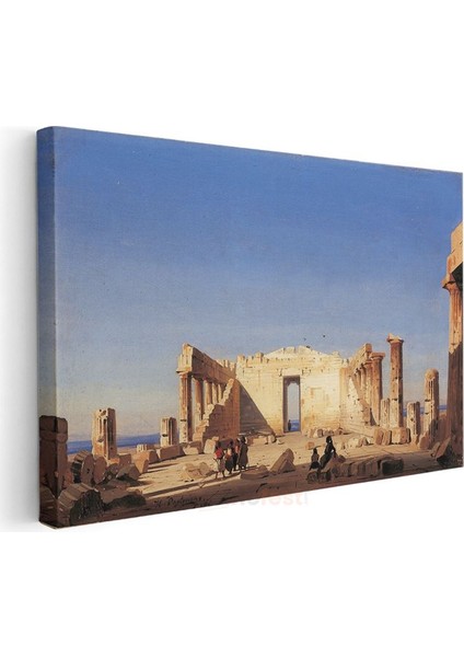 Ippolito Caffi - Atina Akropolis Kanvas Tablo modelleri