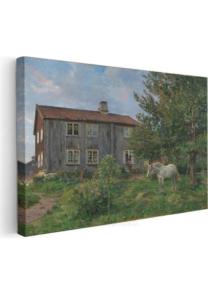 Hans Gude - Çiftlik Evi Kanvas Tablo modelleri