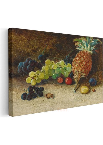 William Henry Hunt - Meyveler ve Ananas Natürmortu Kanvas Tablo modelleri