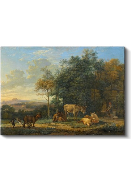 Karel Dujardin - Çiftlik Hayvanları Kanvas Tablo fiyatları