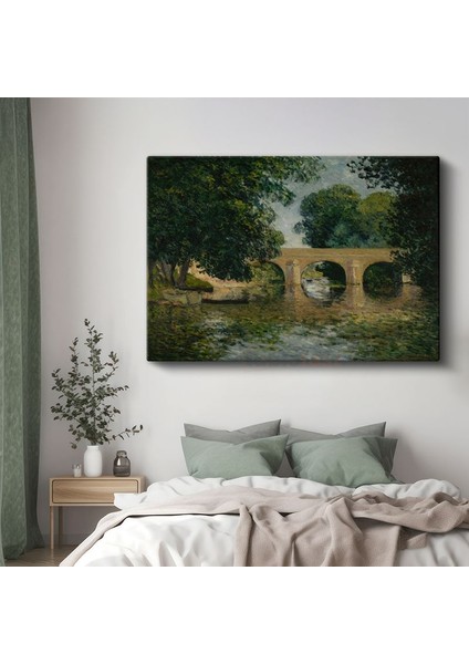 Claude Monet - Nehir Üzerindeki Köprü Kanvas Tablo
