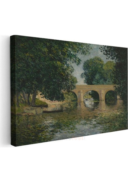 Claude Monet - Nehir Üzerindeki Köprü Kanvas Tablo
