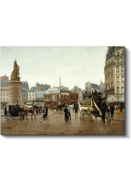 Luigi Loir - Paris Meydanı Kanvas Tablo fiyatları