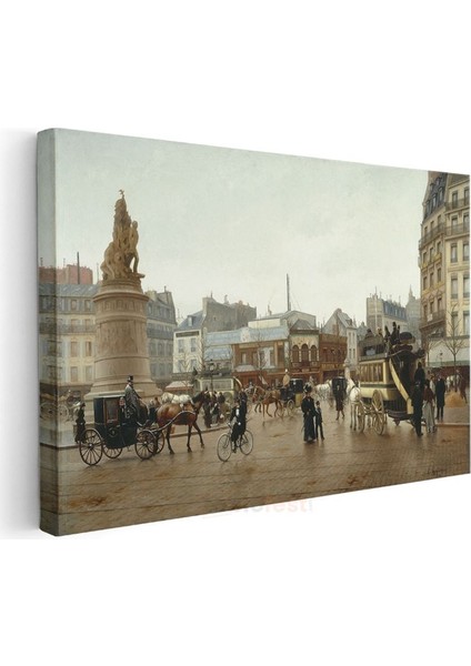 Luigi Loir - Paris Meydanı Kanvas Tablo modelleri