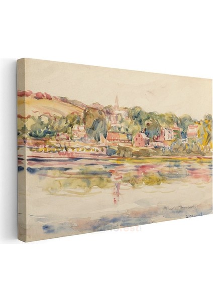 Paul Cézanne - Nehir Kıyısı Manzarası Kanvas Tablo