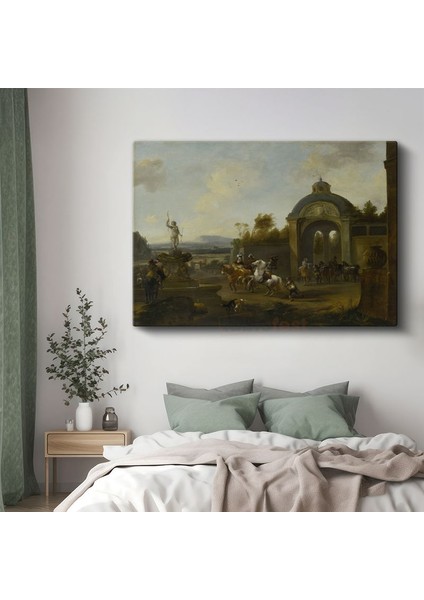 Philips Wouwerman - Av Sahnesi Kanvas Tablo