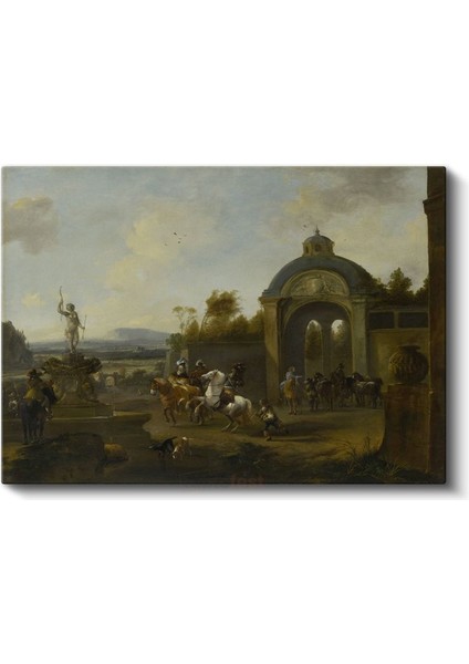 Philips Wouwerman - Av Sahnesi Kanvas Tablo