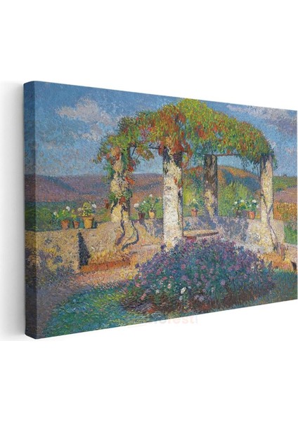 Henri Martin - Çiçekli Bahçe Pergolası Kanvas Tablo modelleri