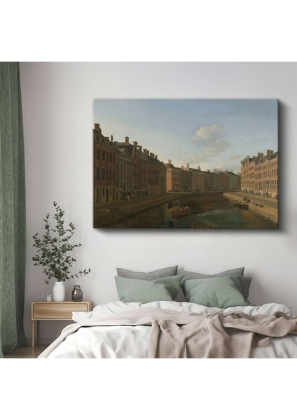Jan Van Der Heyden - Amsterdam Kanalı Kanvas Tablo