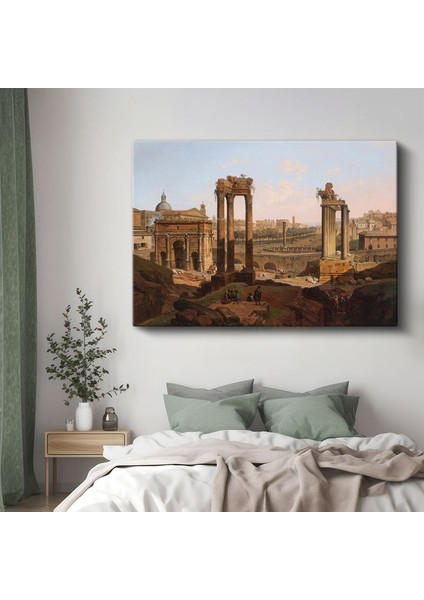 Giovanni Paolo Panini - Roma Forum Kalıntıları Kanvas Tablo