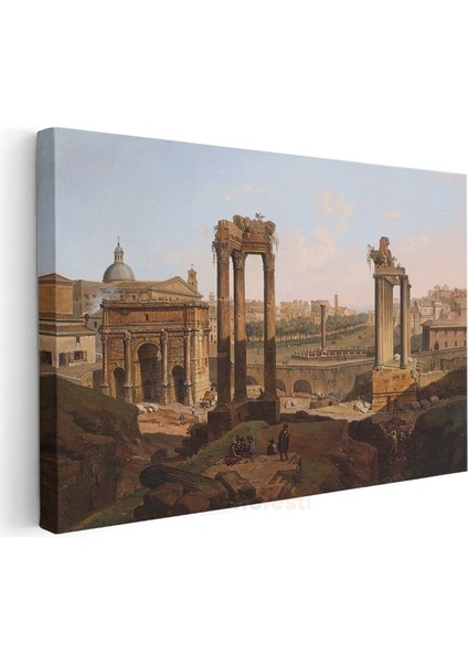 Giovanni Paolo Panini - Roma Forum Kalıntıları Kanvas Tablo