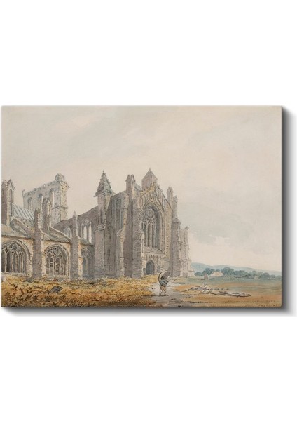 J.m.w. Turner - Melrose Manastırı Kanvas Tablo fiyatları