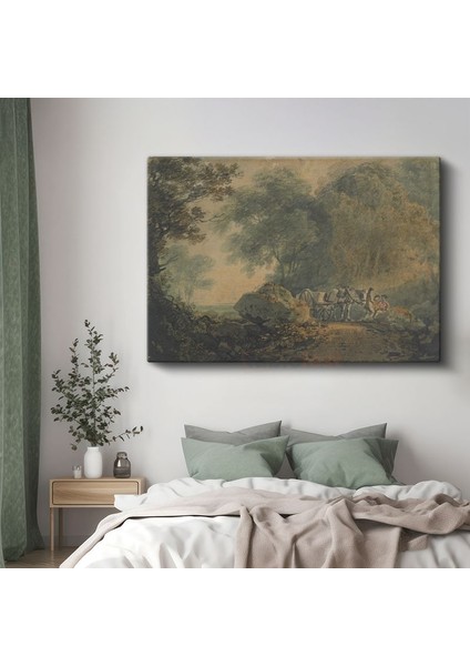 Thomas Gainsborough - Orman Yolunda Yolculuk Kanvas Tablo