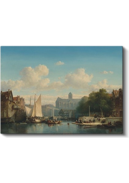 Johannes Vermeer - Hollanda Kanalı Kanvas Tablo fiyatları