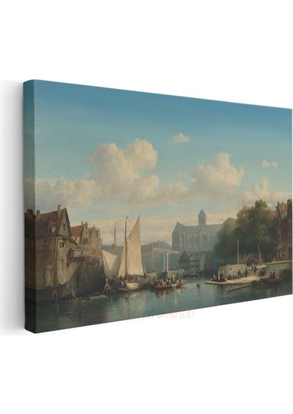 Johannes Vermeer - Hollanda Kanalı Kanvas Tablo modelleri