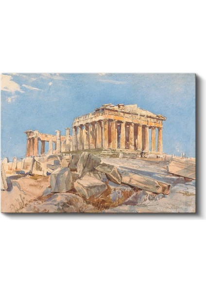 Edward Dodwell - Parthenon Tapınağı Kanvas Tablo