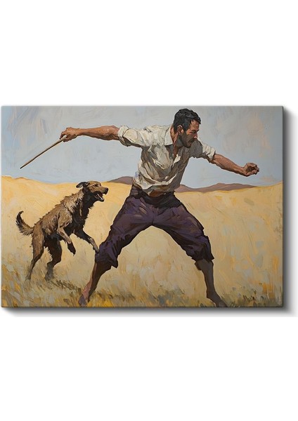 Nicola Samori - Çoban ve Köpek Kanvas Tablo