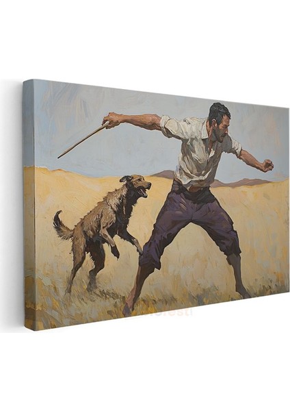 Nicola Samori - Çoban ve Köpek Kanvas Tablo