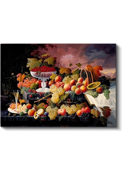Frans Snyders - Dramatik Manzaralı Meyve Şöleni Kanvas Tablo fiyatları
