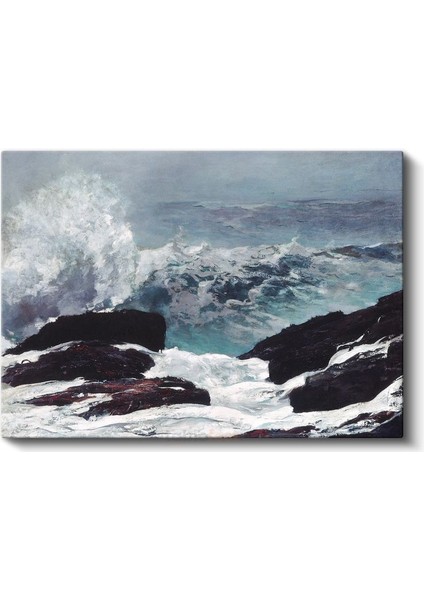 Winslow Homer - Kayalık Sahil Kanvas Tablo
