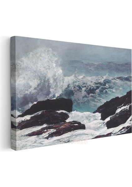 Winslow Homer - Kayalık Sahil Kanvas Tablo