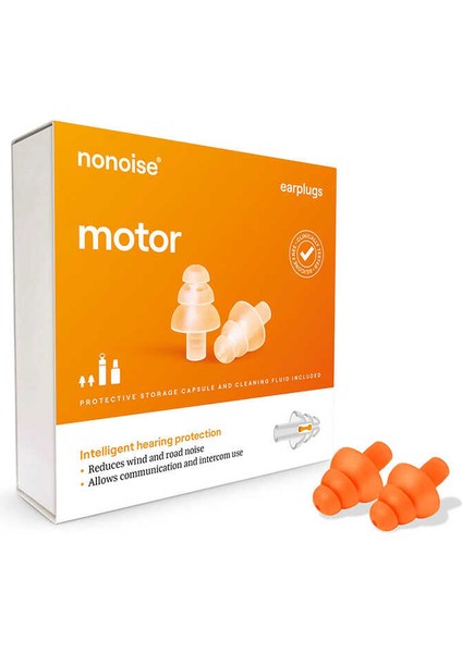 Nonoıse Moto Kulak Tıkacı Turuncu
