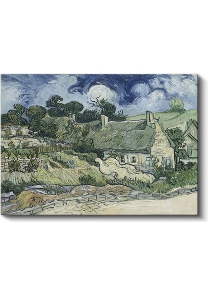 Vincent Van Gogh - Auvers'de Evler Kanvas Tablo fiyatları